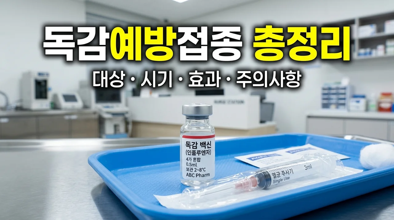 2026 독감예방접종 시기 종류 비용 및 무료 대상자 총정리