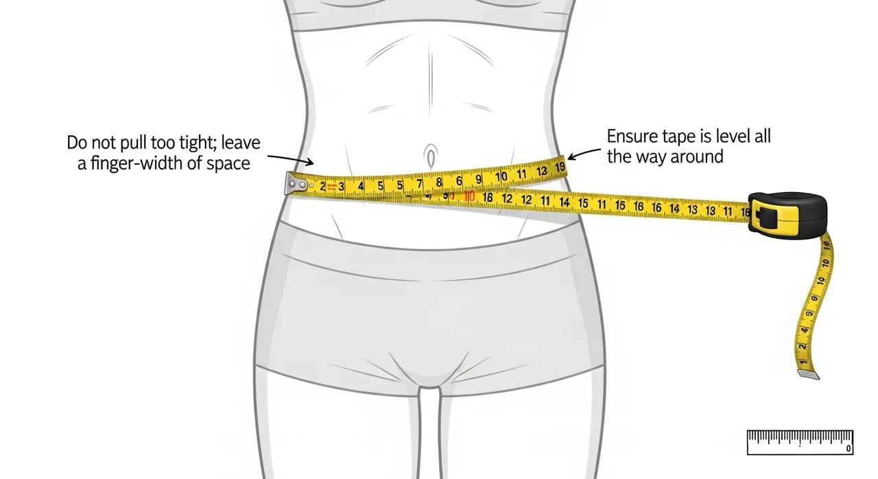 올바른 허리둘레 측정 방법 (표준 가이드)