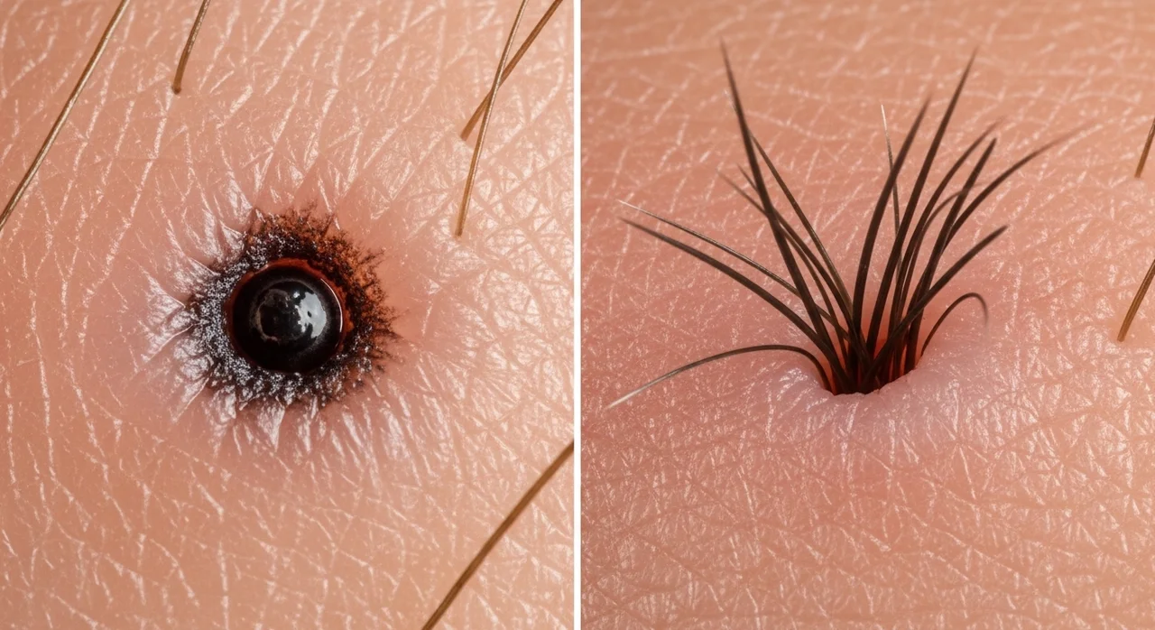 블랙헤드 vs 가시털정체증, 어떻게 구별할까?