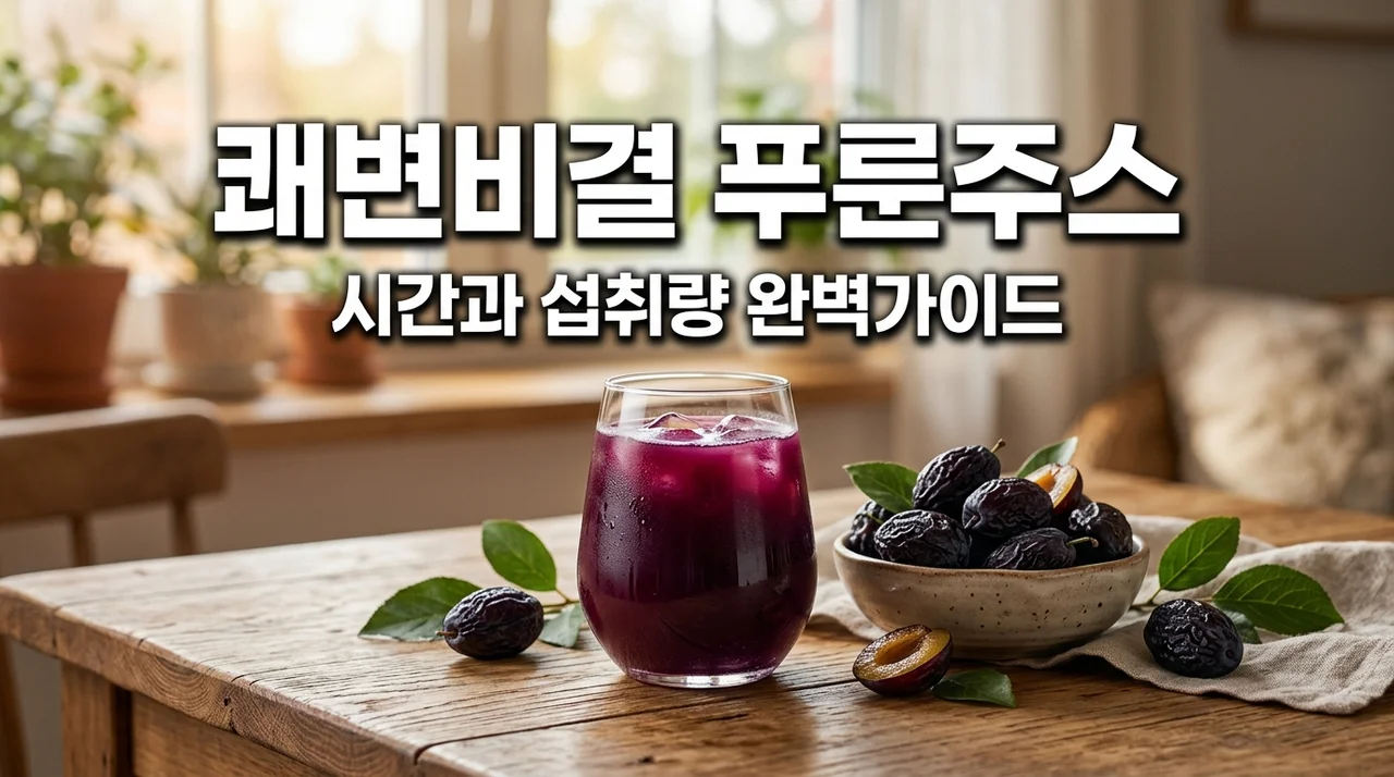 푸룬주스 먹는법 시간 효능까지! 쾌변을 위한 완벽 가이드