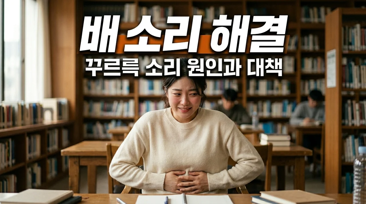 배에서 꾸르륵 소리 원인 5가지와 즉시 멈추는 법 (가스 빼기)