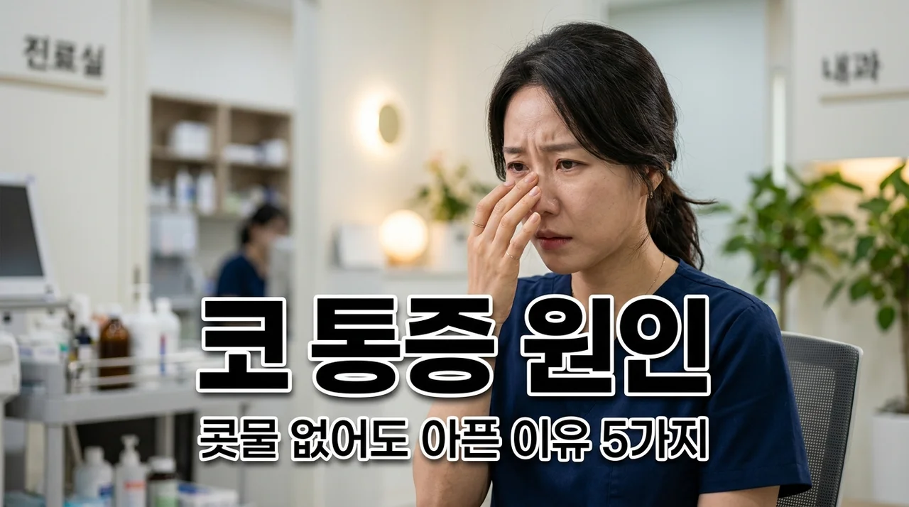 코통증 원인 5가지와 콧물 없는 통증 해결법 (부비동염 완벽 가이드)
