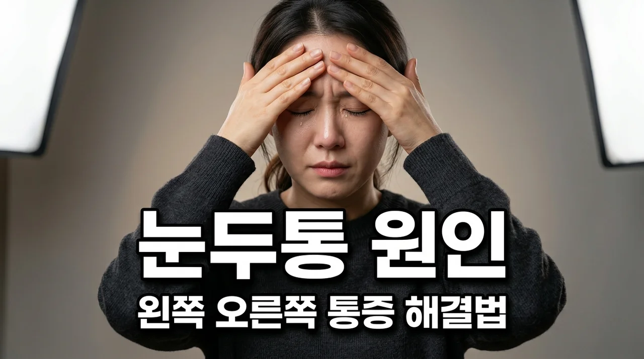 눈두통 원인 왼쪽 오른쪽 차이와 해결법 7가지 (안압/거북목 체크)