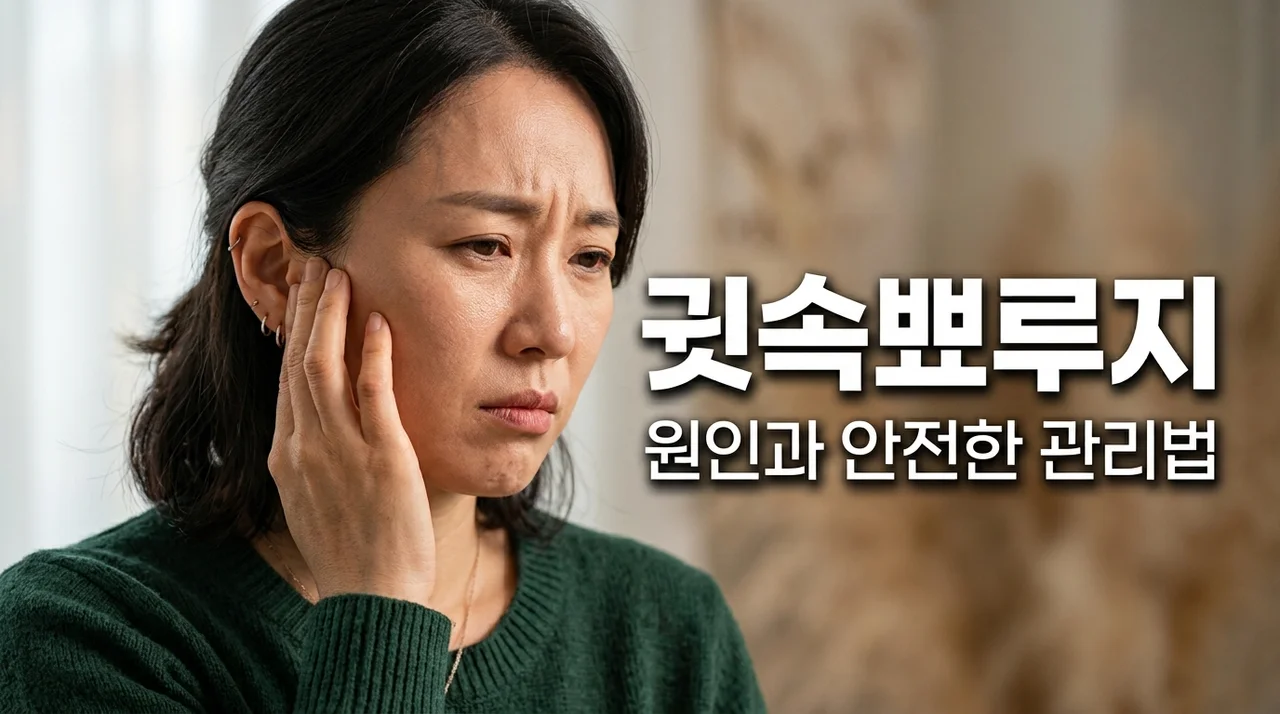 귓속뾰루지 원인과 통증 없애는 법, 절대 짜지 마세요!