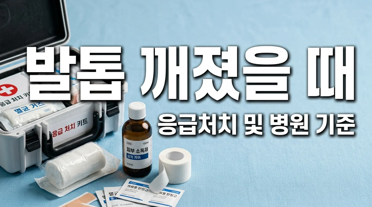 발톱깨졌을때 응급처치 방법과 병원 방문 기준 완벽 정리