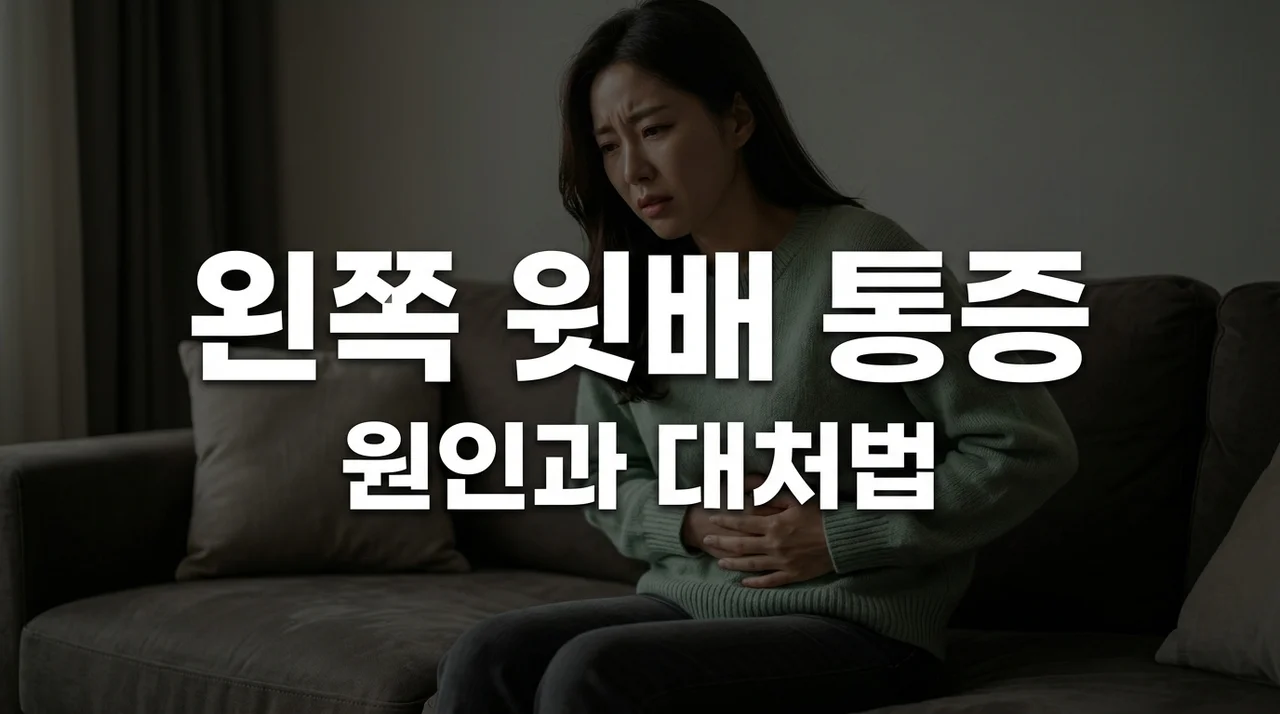 여자왼쪽윗배통증 원인 5가지 및 방치하면 위험한 신호들