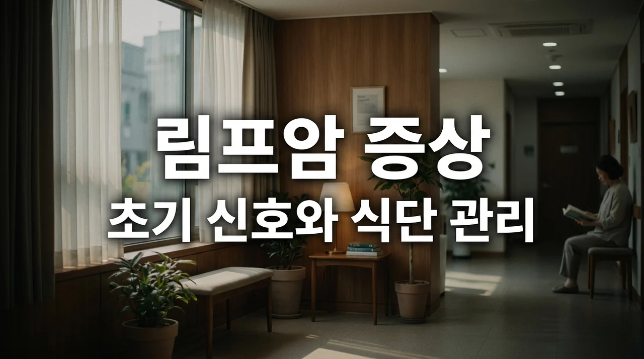 림프암 초기증상 6가지와 림프절 차이점 및 좋은 음식 완벽 가이드