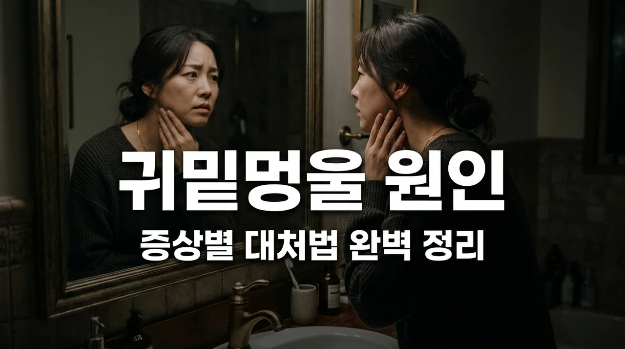 귀밑멍울 원인 5가지와 증상별 대처법: 이하선종양 vs 임파선염 완벽 정리