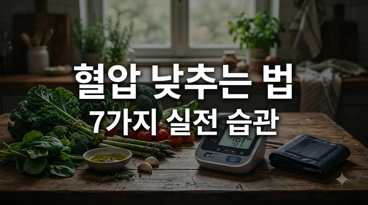 혈압낮추는법, 약 없이도 실천 가능한 고혈압 관리 7가지 습관
