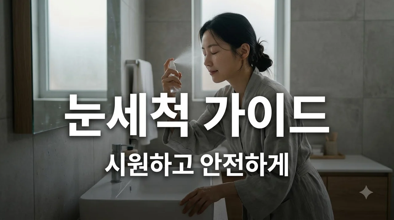 눈세척 올바른 방법과 주의사항 5가지: 건조한 눈 피로 싹 날리는 법