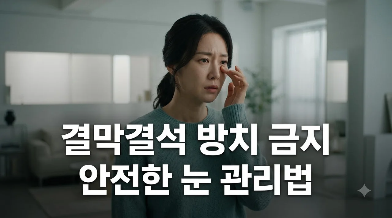 결막결석 원인과 셀프 제거 위험성! 눈 이물감 예방 관리법