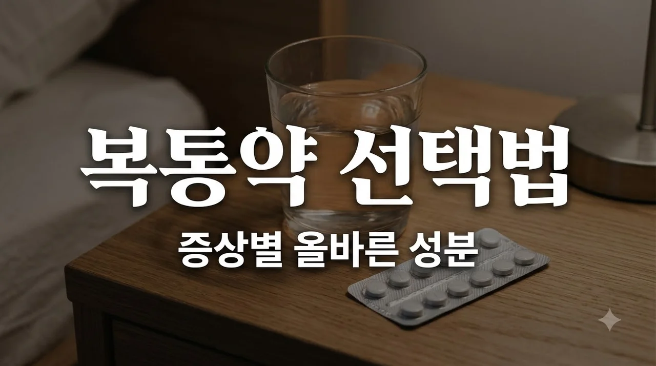 복통약 종류별 선택법 배 아플 때 증상 맞춤 배탈약 성분 비교
